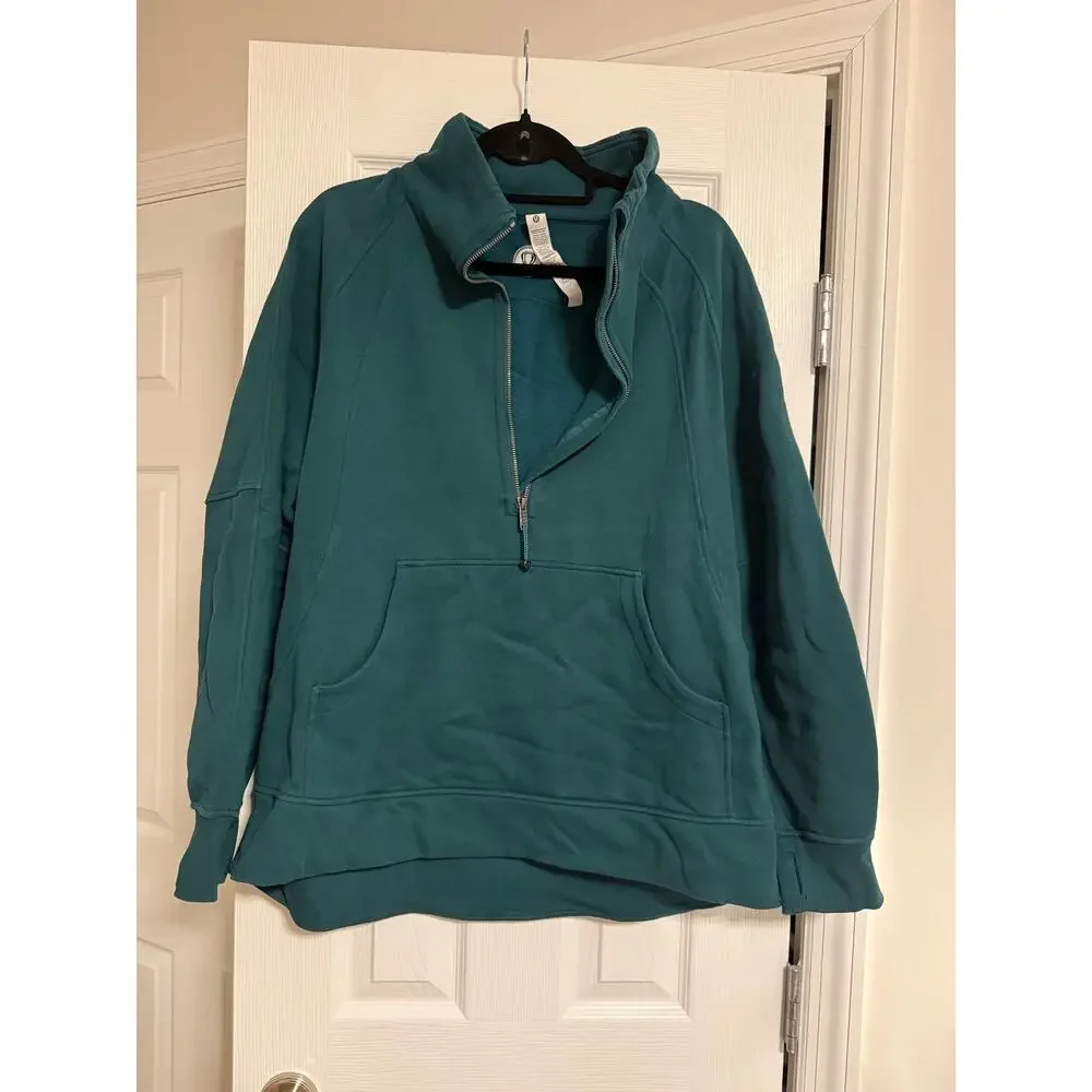 Lululemon green quarter zip sweater size xl/xxl